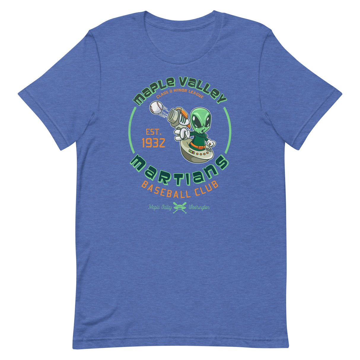 Maple Valley Martians Retro Minor League Baseball Team Unisex T-shirt - outfieldoutlaws