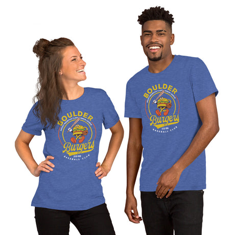 Boulder Burgers Retro Minor League Baseball Team Unisex T-shirt - outfieldoutlaws
