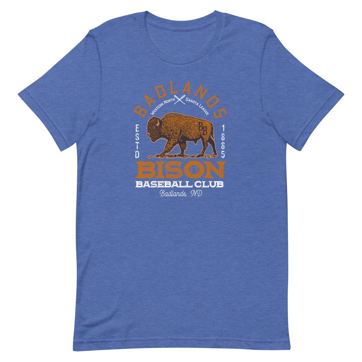 Badlands Bison Retro Minor League Baseball Team-Unisex T-shirt