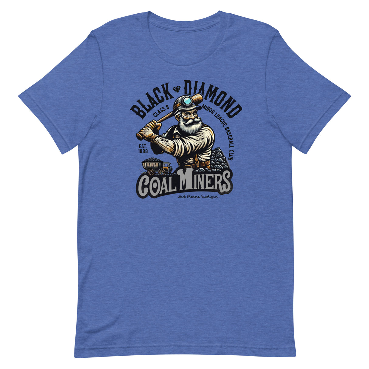 Black Diamond Coal Miners Retro Minor League Baseball Team-Unisex t-shirt