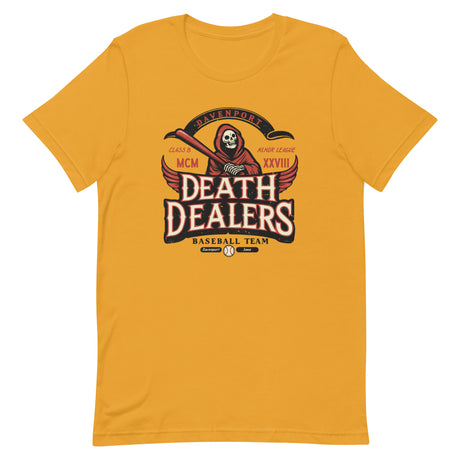 Davenport Death Dealers Retro Minor League Baseball Team Unisex T-shirt - outfieldoutlaws