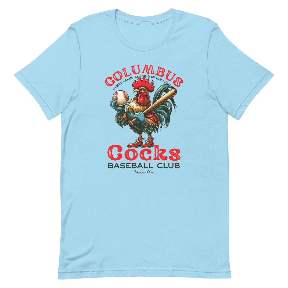 Columbus Cocks Retro Minor League Baseball Team Unisex T-shirt - outfieldoutlaws