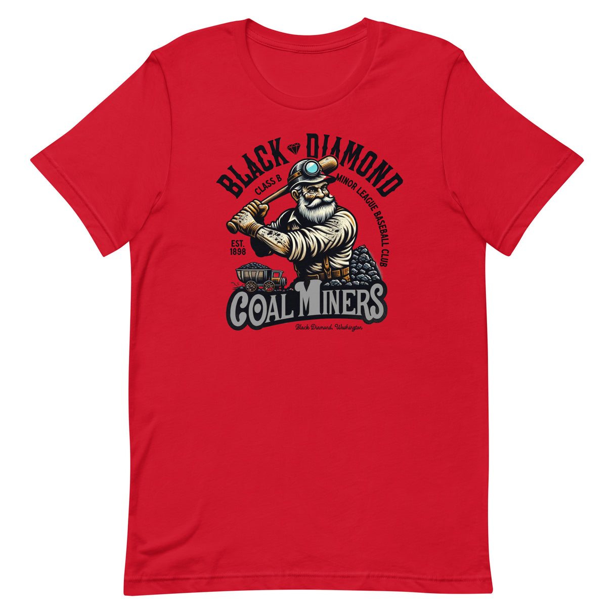 Black Diamond Coal Miners Retro Minor League Baseball Team-Unisex t-shirt