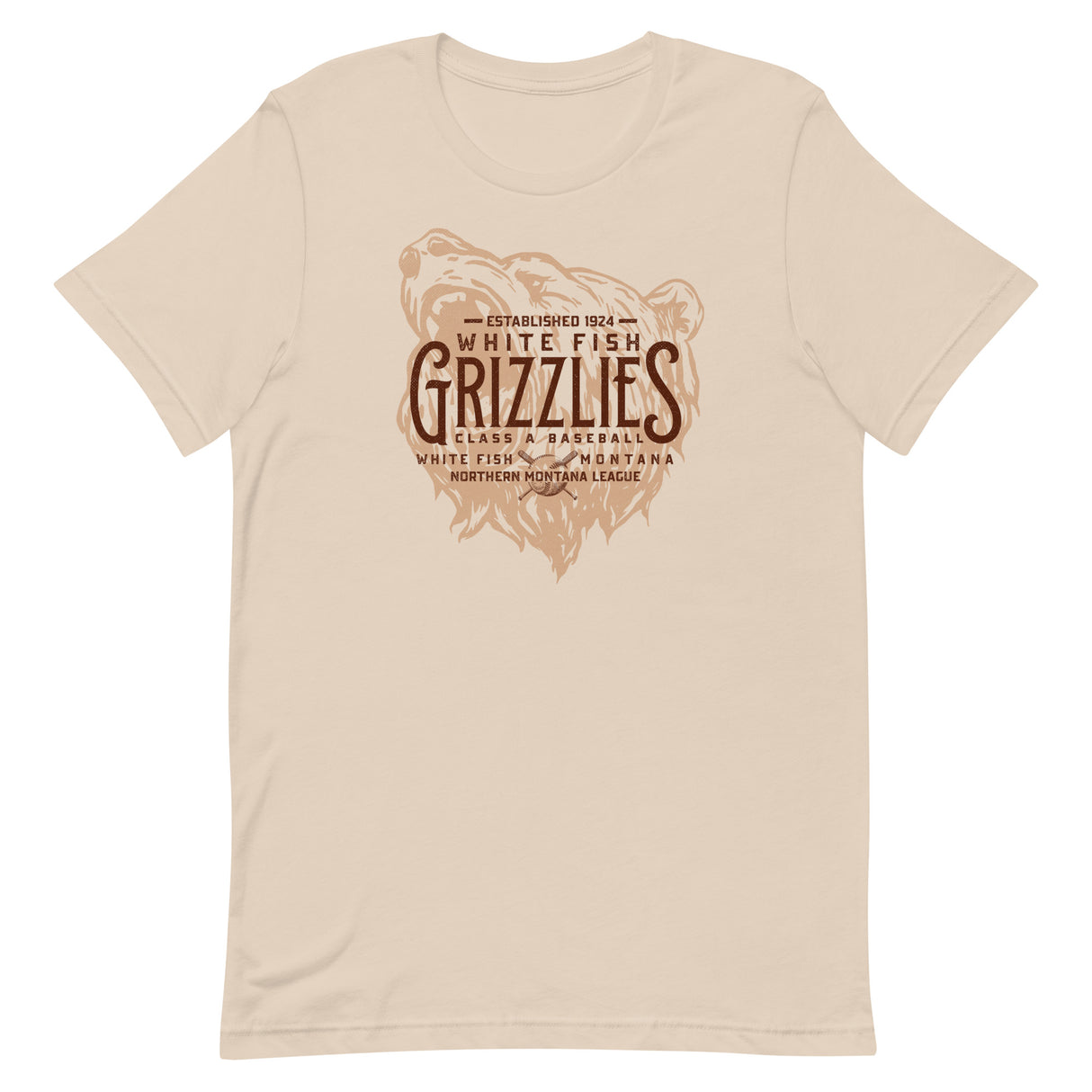 White Fish Grizzles Retro Minor League Baseball Team Unisex t-shirt - outfieldoutlaws