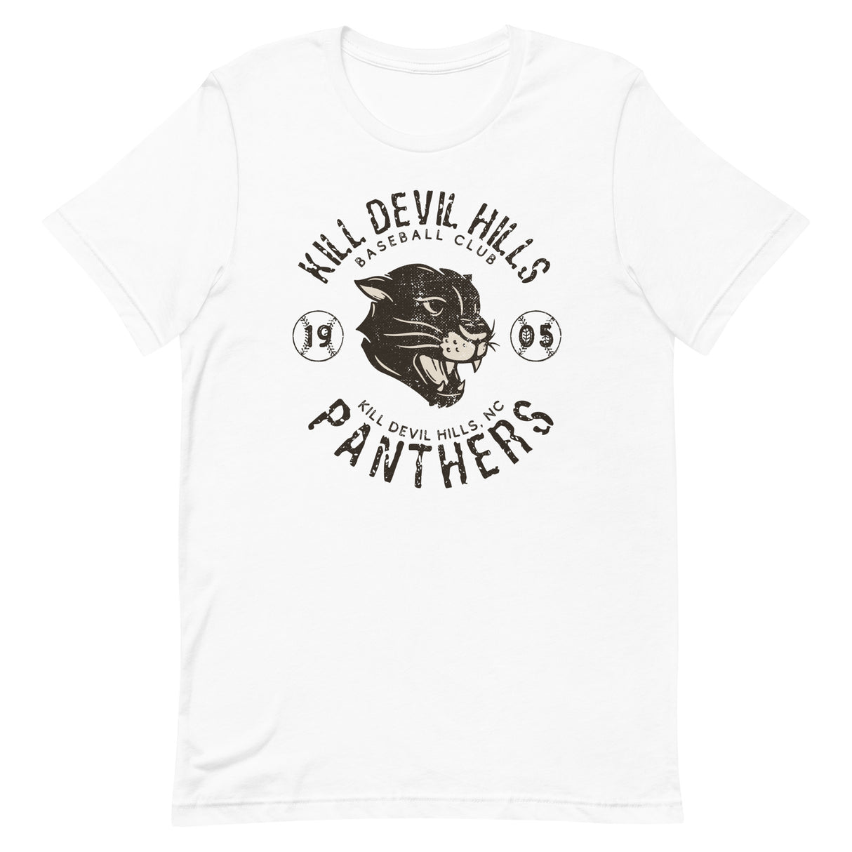 Kill Devil Hills Panthers Retro Minor League Baseball Team Unisex T-shirt - outfieldoutlaws