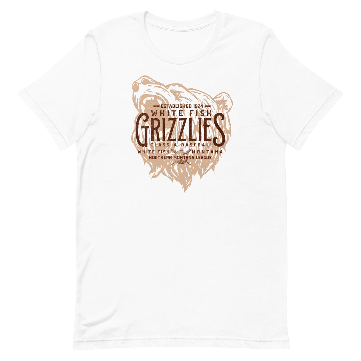 White Fish Grizzles Retro Minor League Baseball Team Unisex t-shirt - outfieldoutlaws