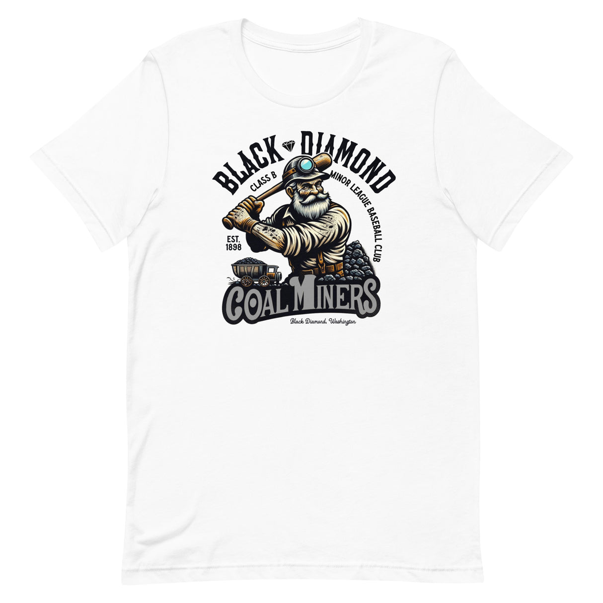 Black Diamond Coal Miners Retro Minor League Baseball Team-Unisex t-shirt