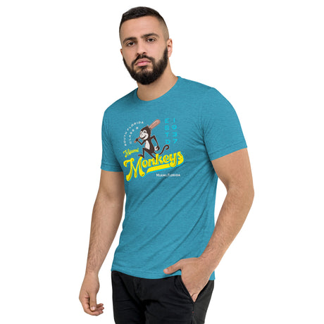 Miami Monkeys Retro Minor League Baseball Team-Tri-Blend Shirt - outfieldoutlaws