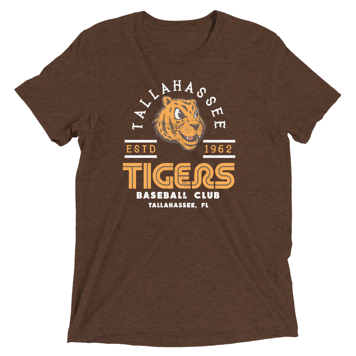 Tallahassee Tigers Retro Minor League Baseball Team-Tri-Blend Shirt - outfieldoutlaws