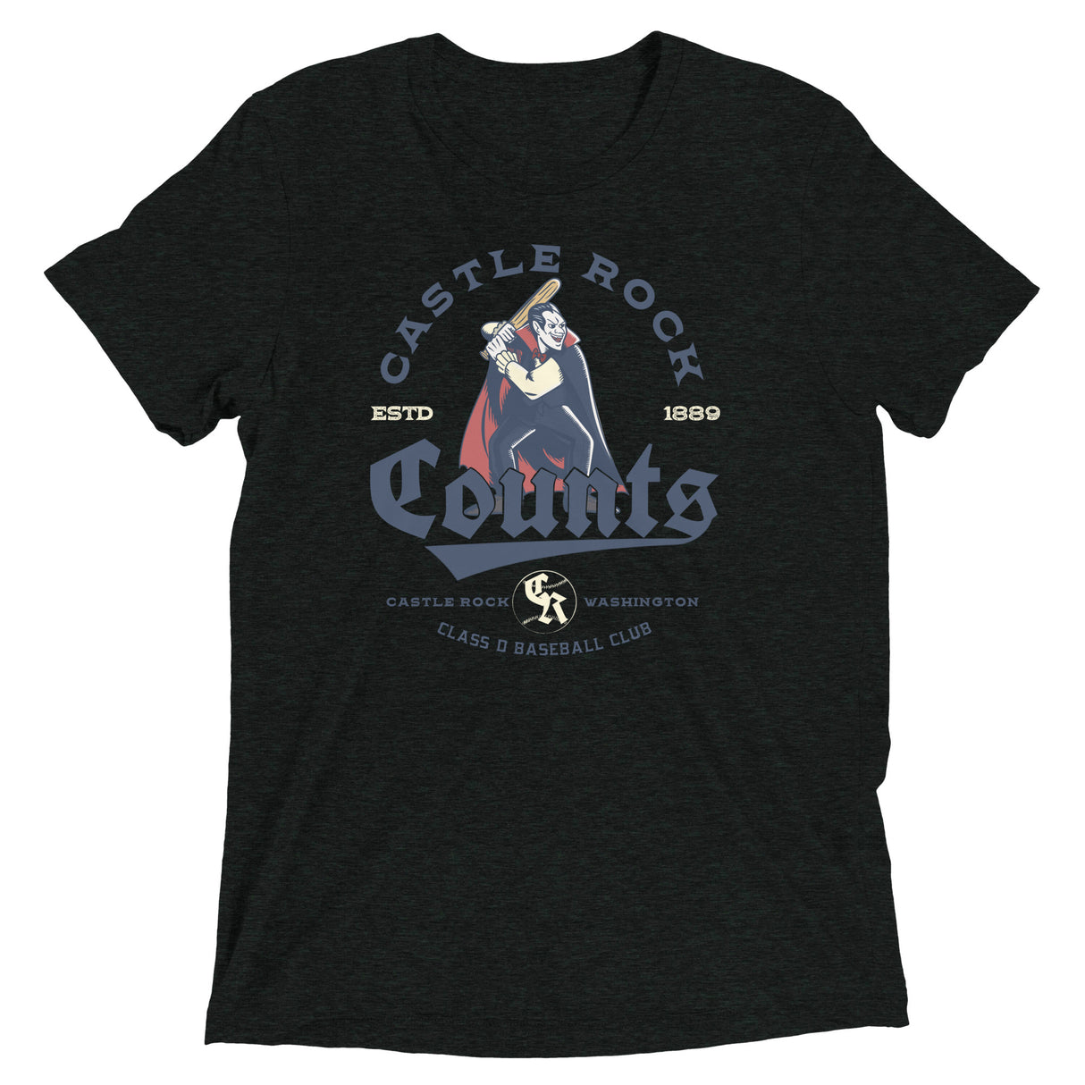 Castle Rock Counts Retro Minor League Baseball Team-Tri-Blend Shirt - outfieldoutlaws