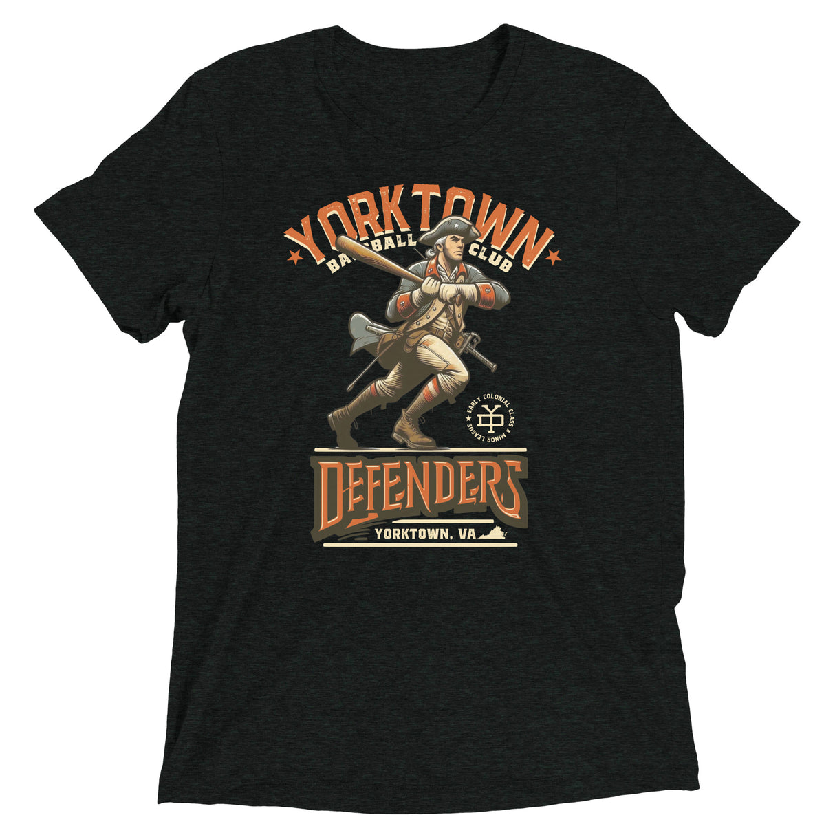 Yorktown Defenders Retro Minor League Baseball Team-Tri-Blend Shirt