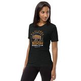 Badlands Bison Retro Minor League Baseball Team-Tri-Blend Shirt