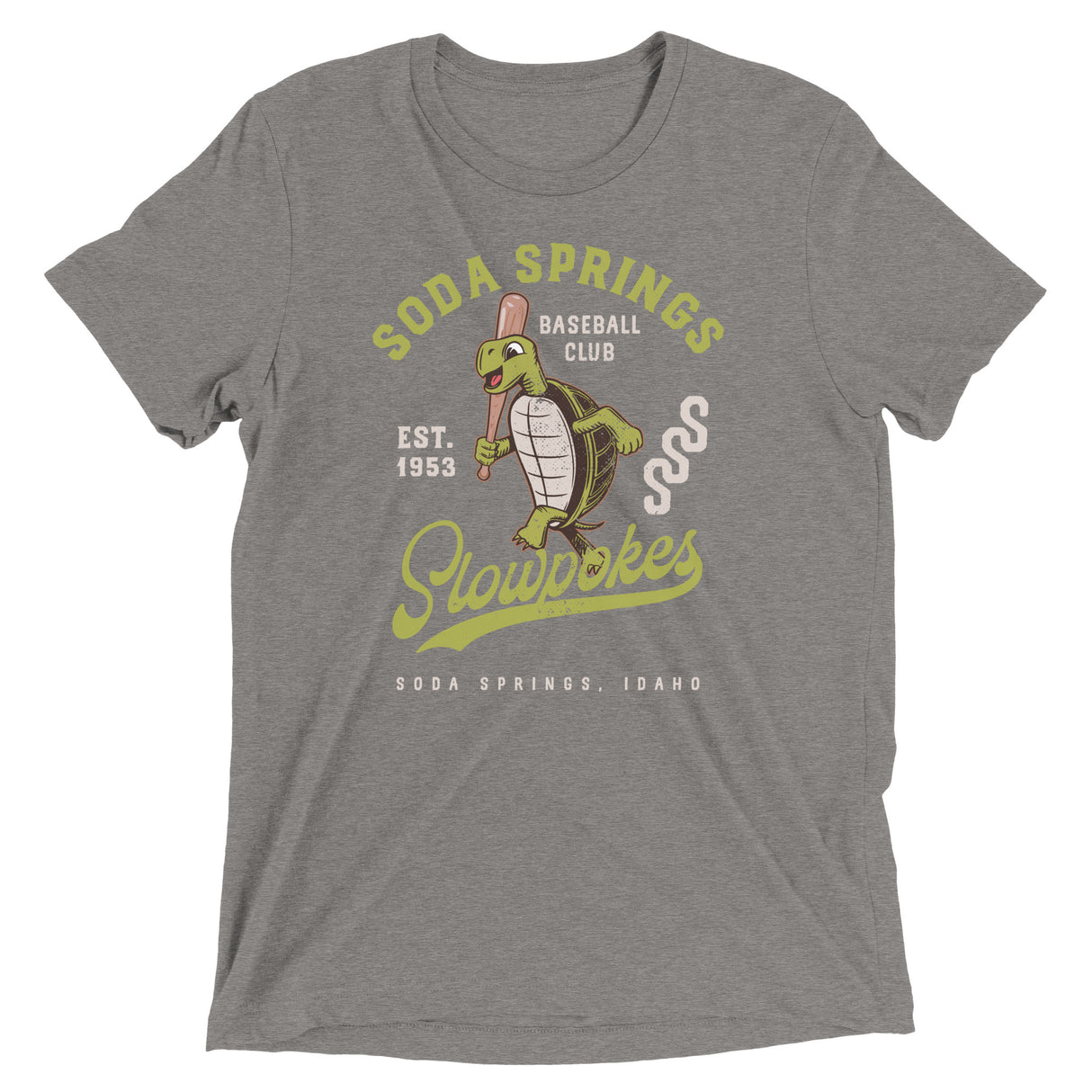 Soda Springs Slowpokes Retro Minor League Baseball Team-Tri-Blend Shirt - outfieldoutlaws