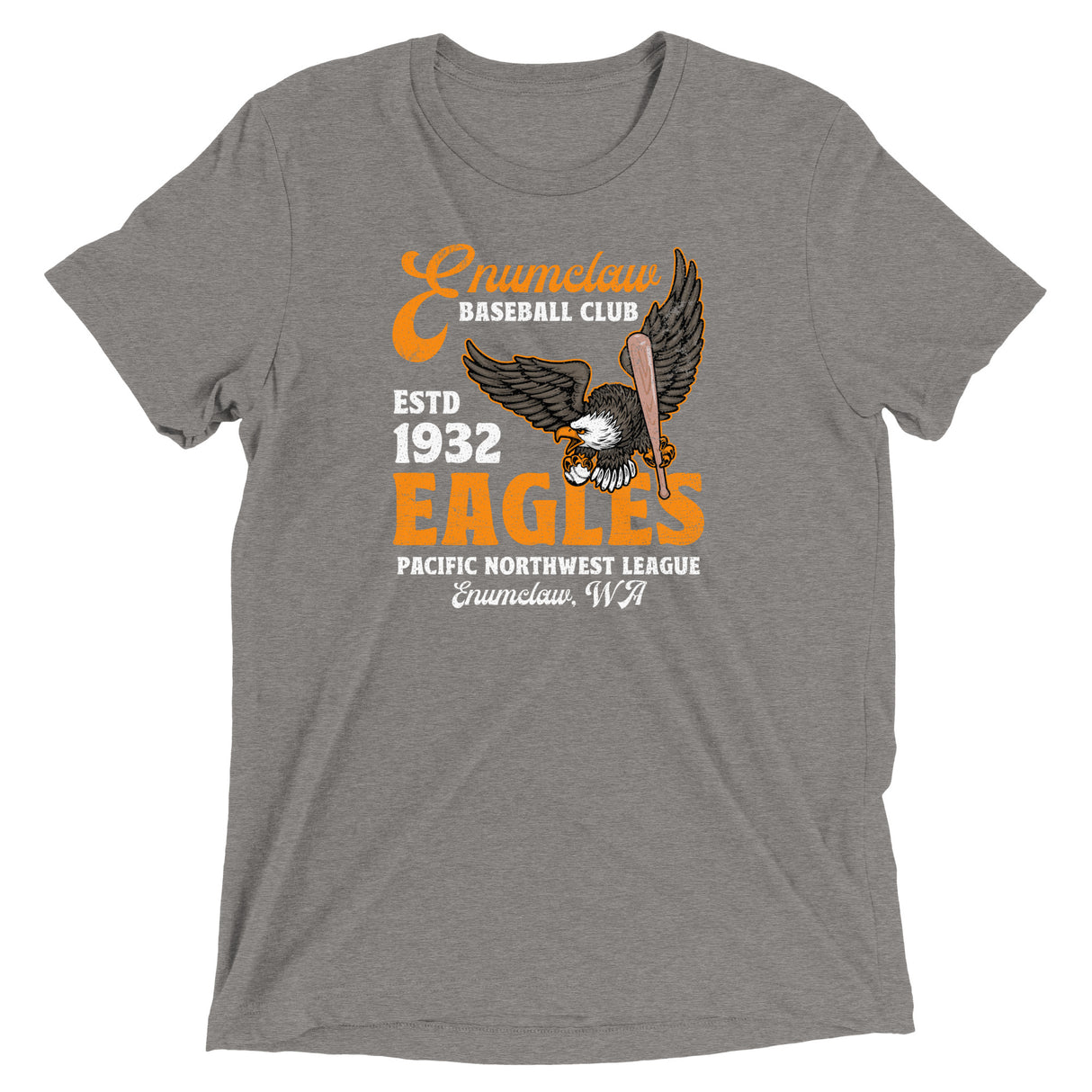 Enumclaw Eagles Retro Minor League Baseball Team-Tri-Blend Shirt - outfieldoutlaws