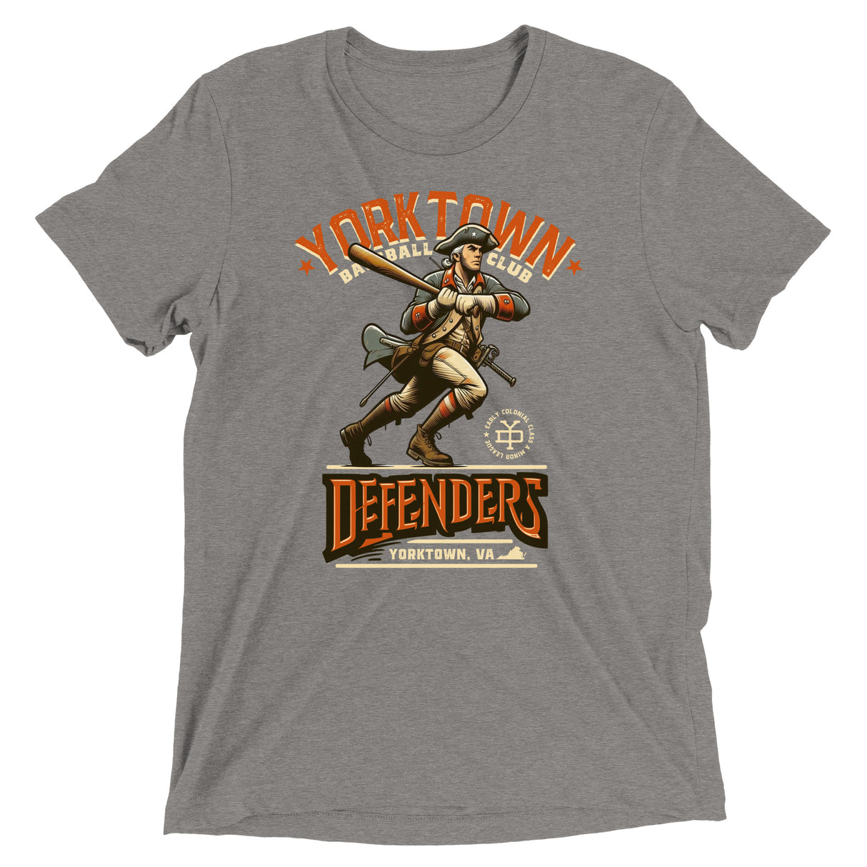 Yorktown Defenders Retro Minor League Baseball Team-Tri-Blend Shirt