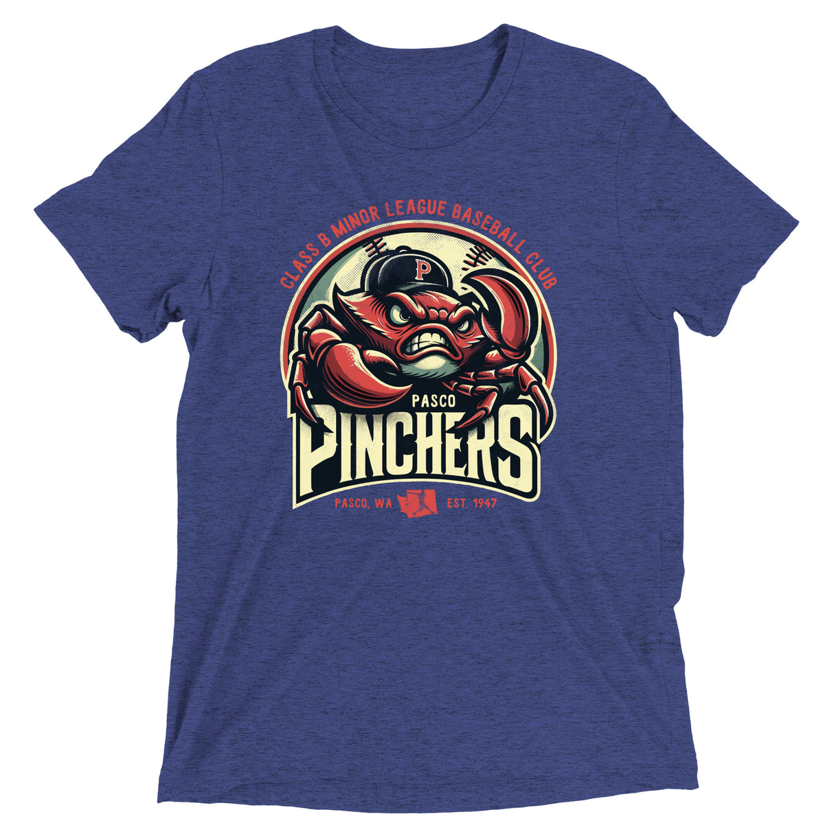 Pasco Pinchers Retro Minor League Baseball Team-Tri Blend Shirt - outfieldoutlaws