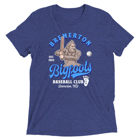 Bremerton Bigfoots Retro Minor League Baseball Team-Tri Blend Shirt - outfieldoutlaws