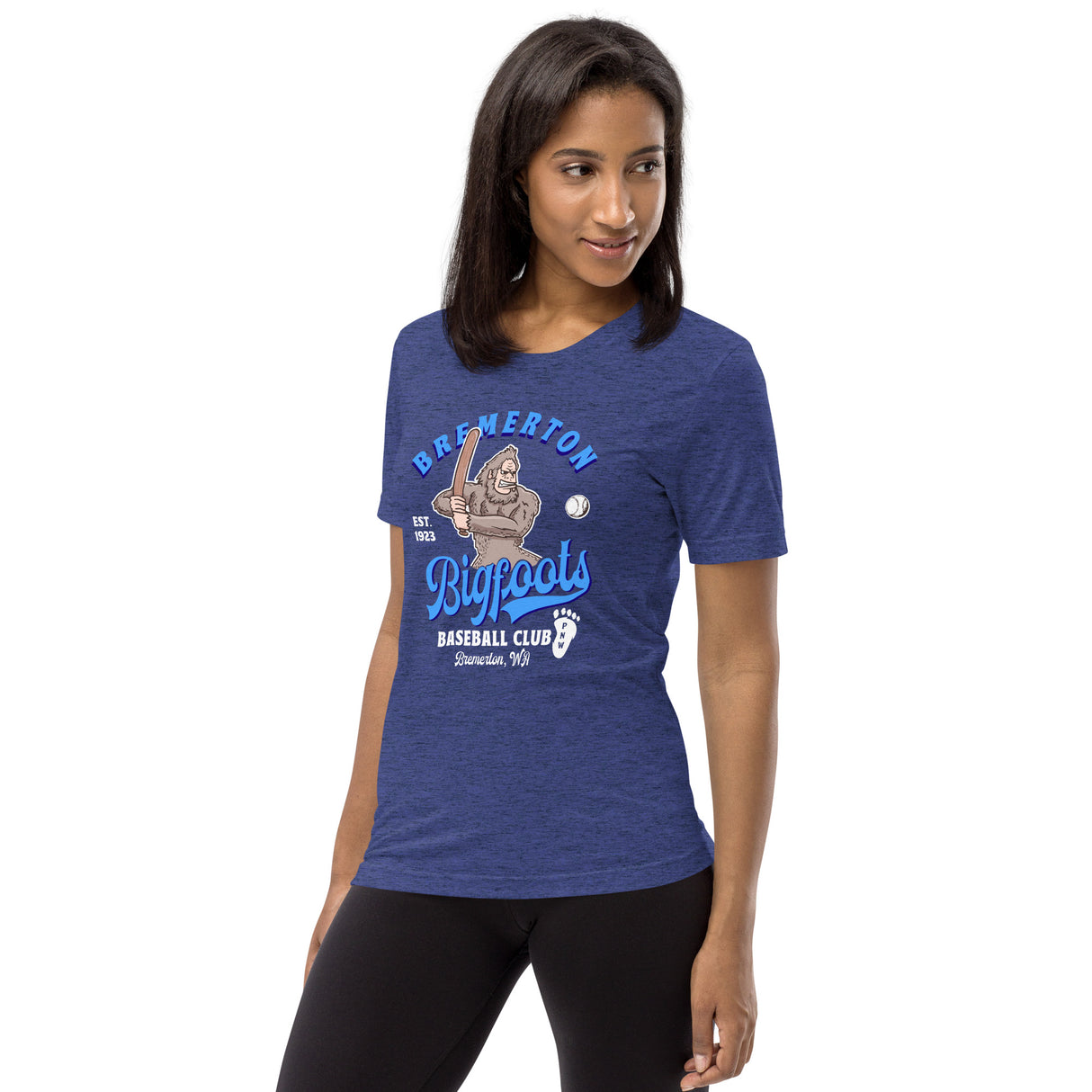 Bremerton Bigfoots Retro Minor League Baseball Team-Tri Blend Shirt - outfieldoutlaws