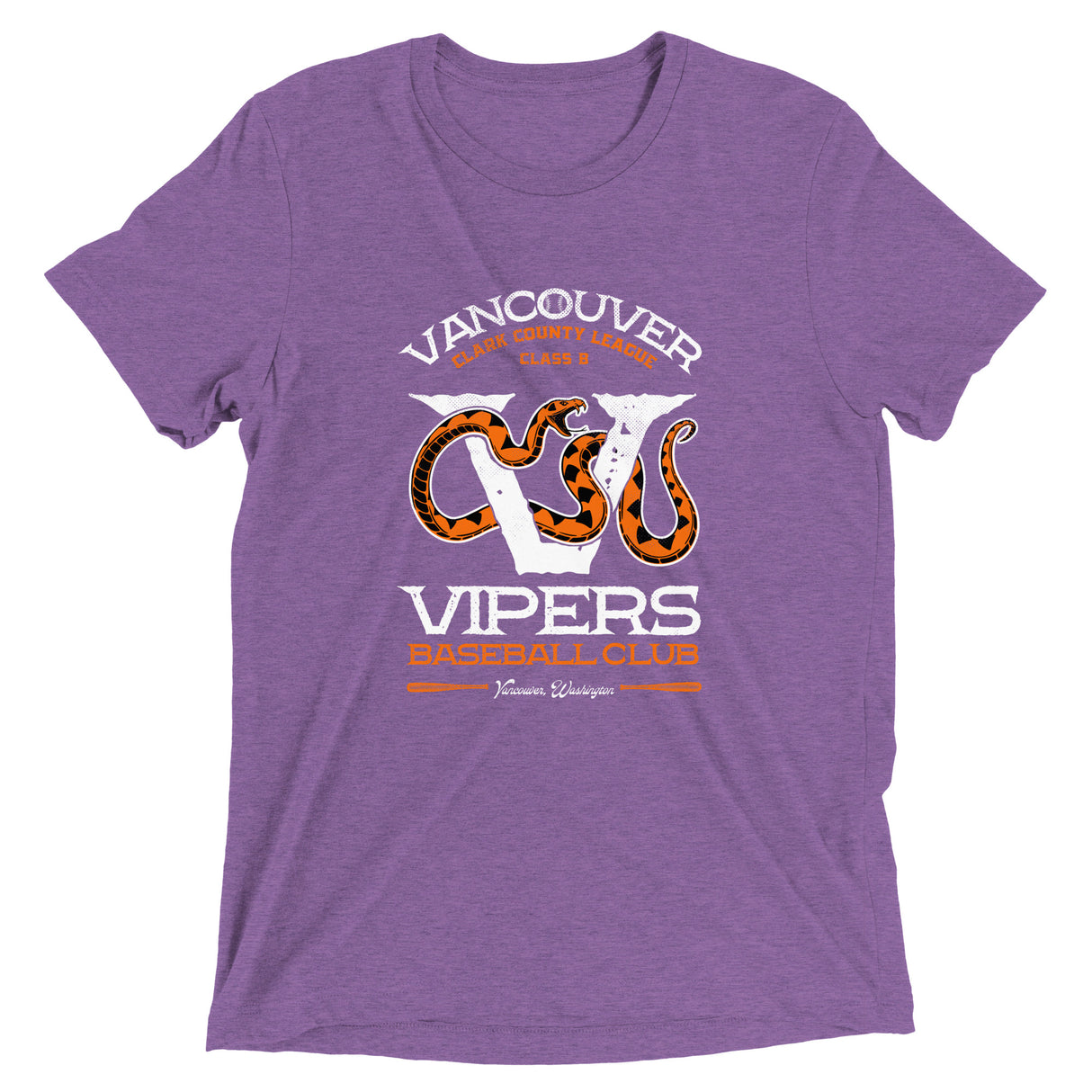 Vancouver Vipers Retro Minor League Baseball Team-Tri-Blend Shirt - outfieldoutlaws