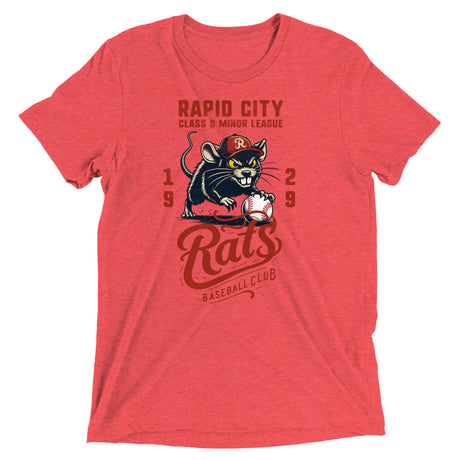 Rapid City Rats Retro Minor League Baseball Team-Tri Blend Shirt - outfieldoutlaws