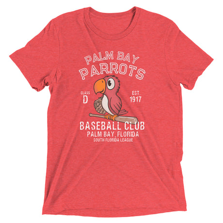 Palm Bay Parrots Retro Minor League Baseball Team-Tri-Blend Shirt - outfieldoutlaws