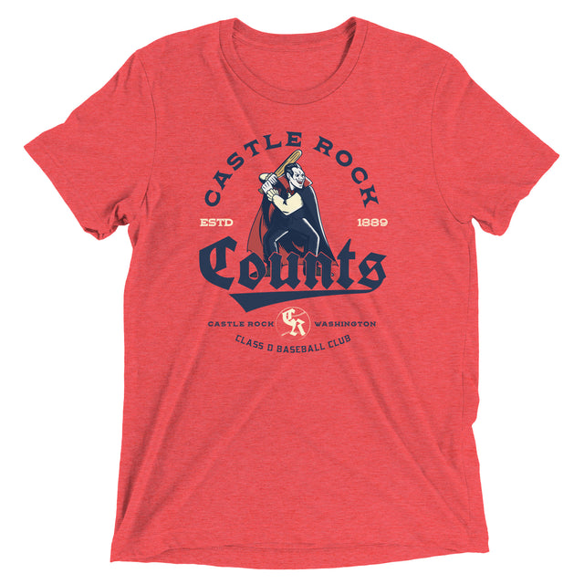 Castle Rock Counts Retro Minor League Baseball Team-Tri-Blend Shirt - outfieldoutlaws