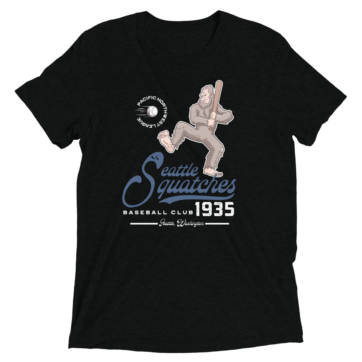 Seattle Squatches Retro Minor League Baseball Team-Tri Blend Shirt - outfieldoutlaws