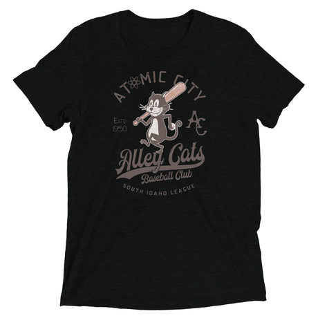 Atomic City Alley Cats Retro Minor League Baseball Team-Tri-Blend Shirt - outfieldoutlaws
