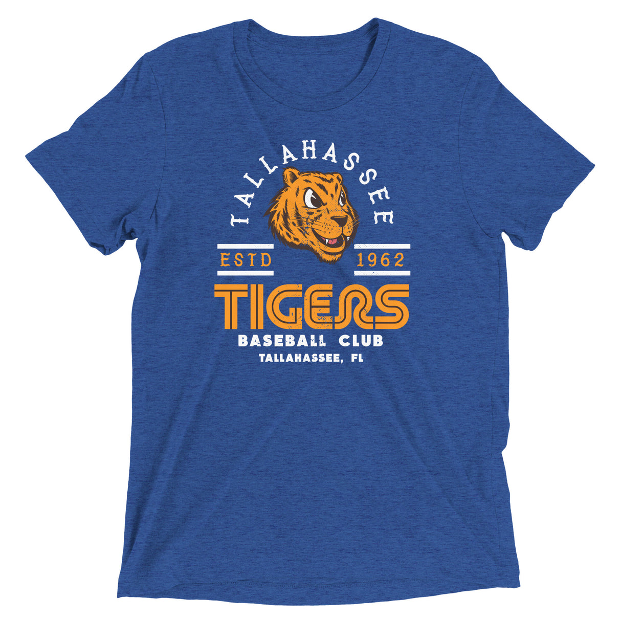 Tallahassee Tigers Retro Minor League Baseball Team-Tri-Blend Shirt - outfieldoutlaws