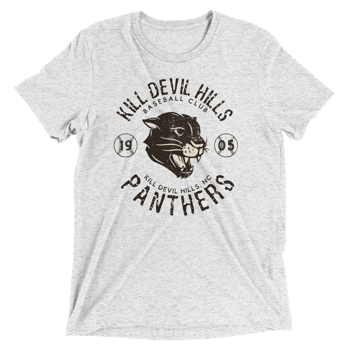 Kill Devil Hills Panthers Retro Minor League Baseball Team-Tri-Blend Shirt - outfieldoutlaws