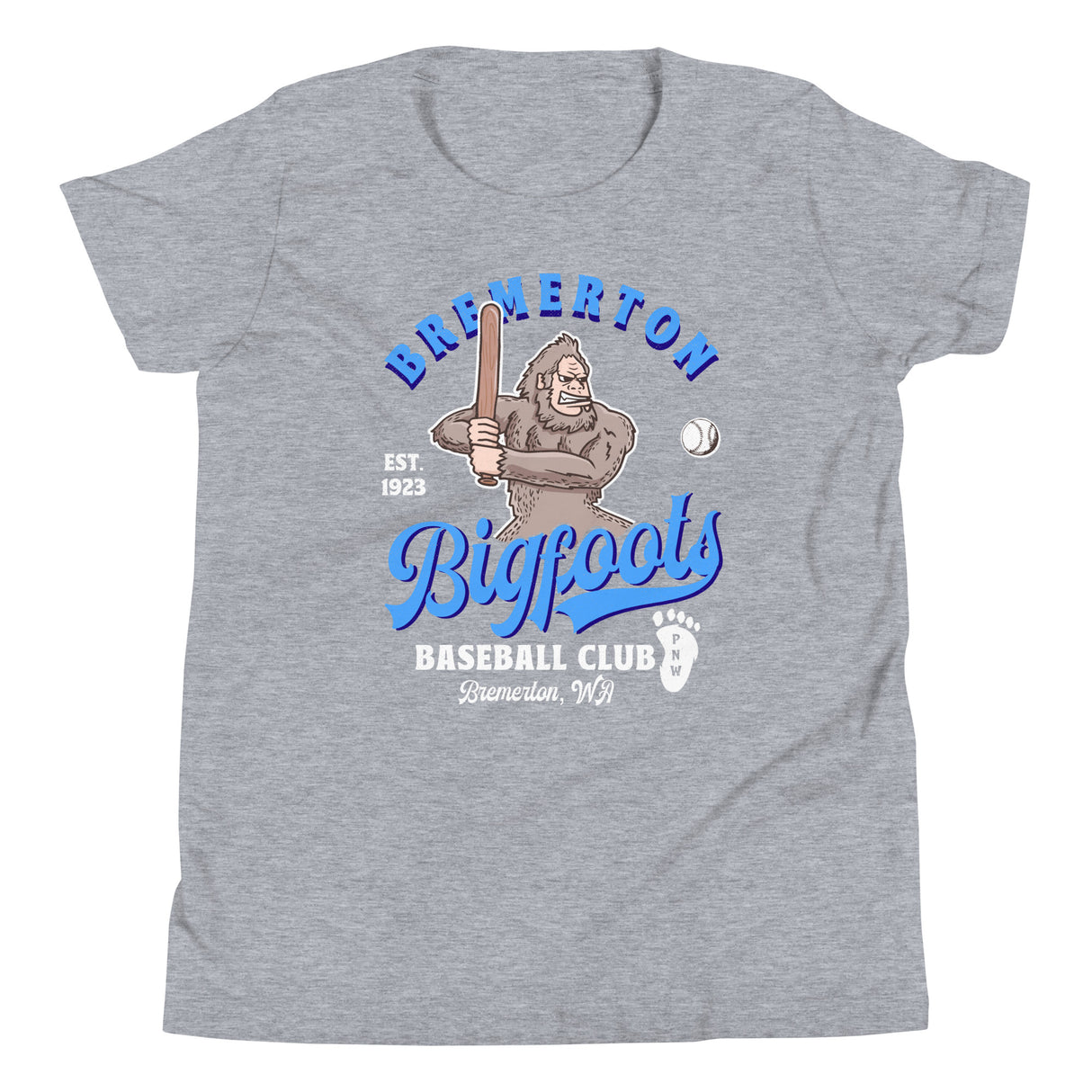 Bremerton Bigfoots Retro Minor League Baseball Team-Youth T-Shirt - outfieldoutlaws