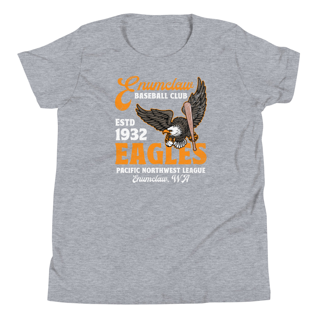 Enumclaw Eagles Retro Minor League Baseball Team Youth T-Shirt - outfieldoutlaws