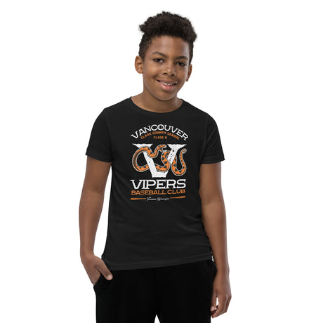 Vancouver Vipers Retro Minor League Baseball Team-Youth T-Shirt - outfieldoutlaws