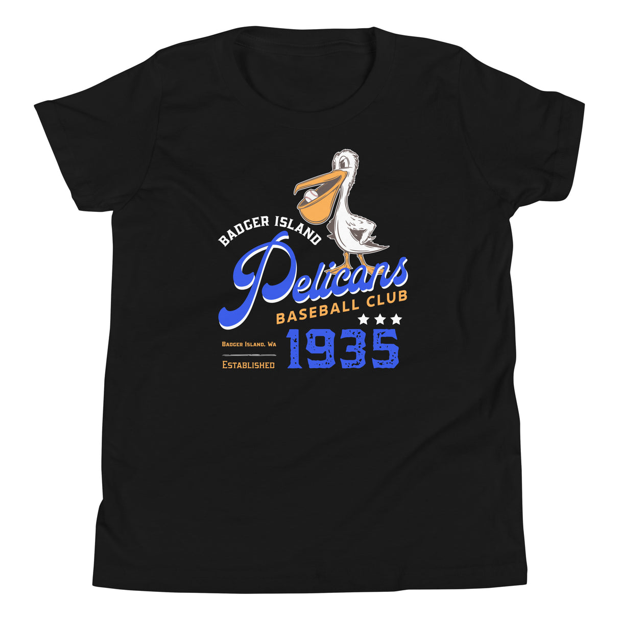 Bader Island Pelicans Retro Minor League Baseball Team-Youth T-Shirt - outfieldoutlaws