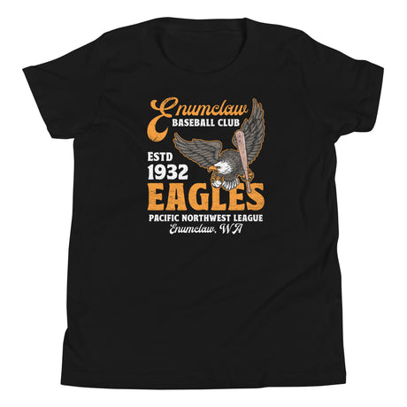 Enumclaw Eagles Retro Minor League Baseball Team Youth T-Shirt - outfieldoutlaws