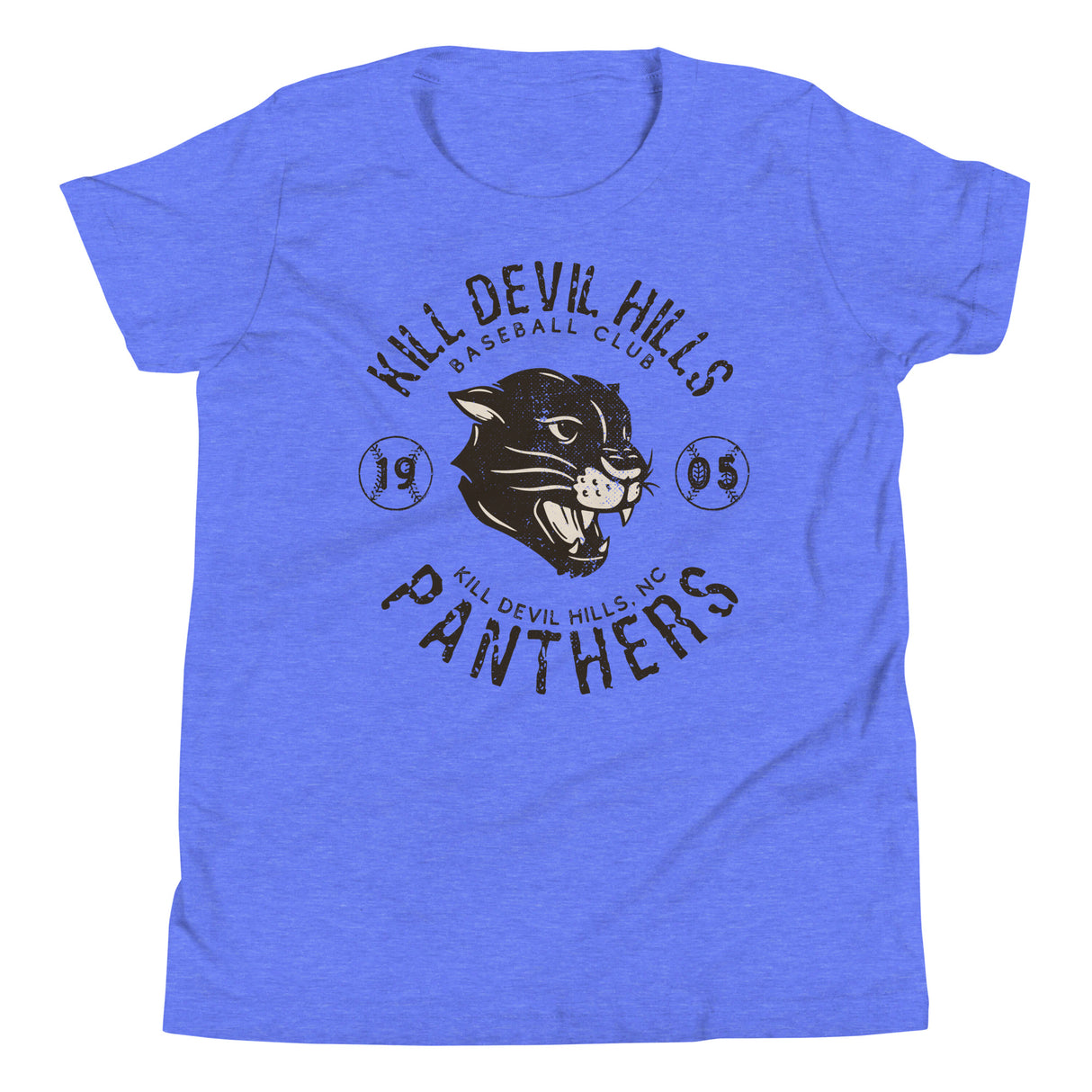 Kill Devil Hills Panthers Retro Minor League Baseball Team-Youth T-Shirt - outfieldoutlaws