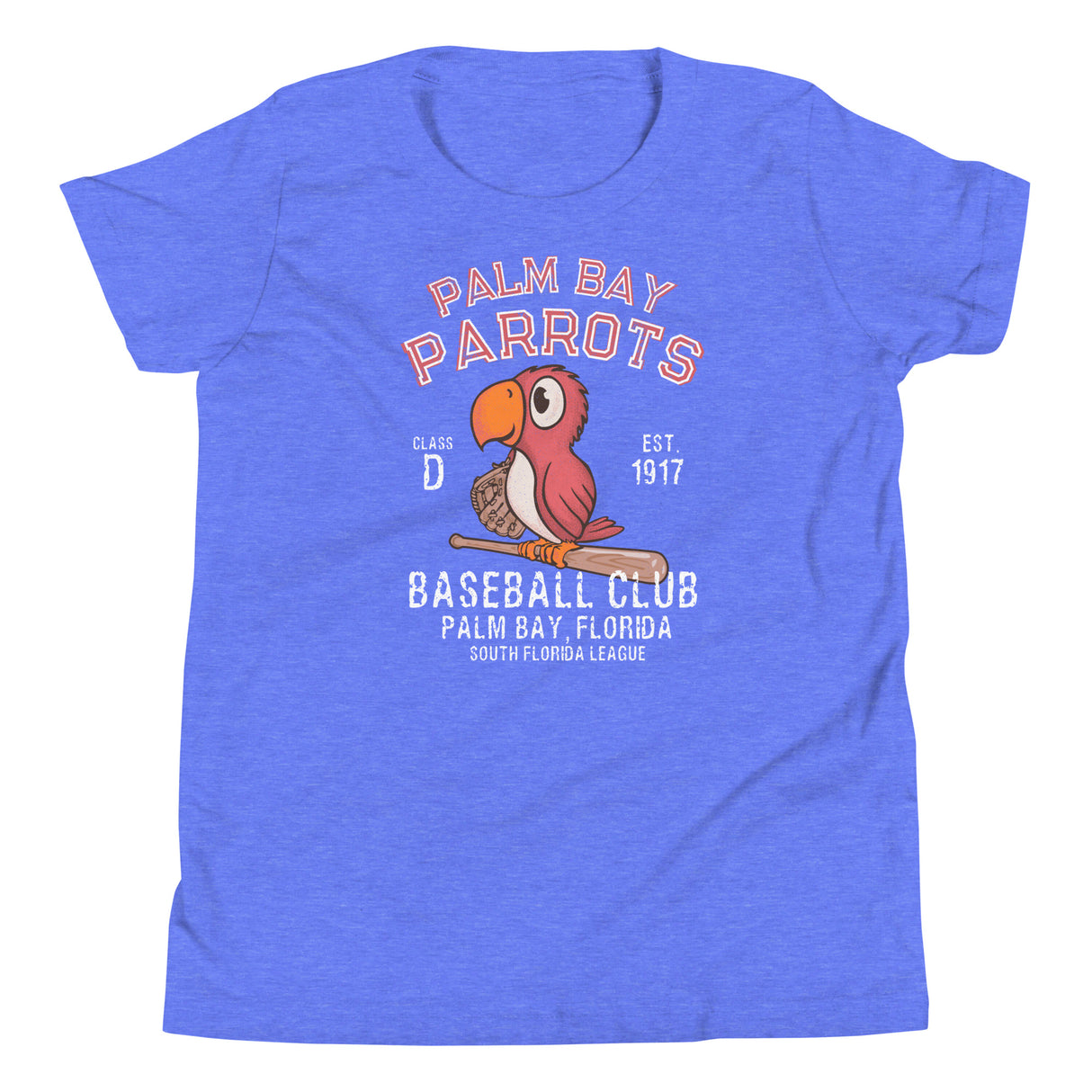 Palm Bay Parrots Retro Minor League Baseball Team-Youth T-Shirt - outfieldoutlaws