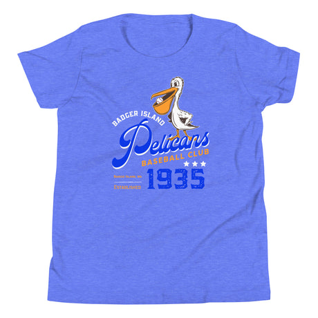 Bader Island Pelicans Retro Minor League Baseball Team-Youth T-Shirt - outfieldoutlaws
