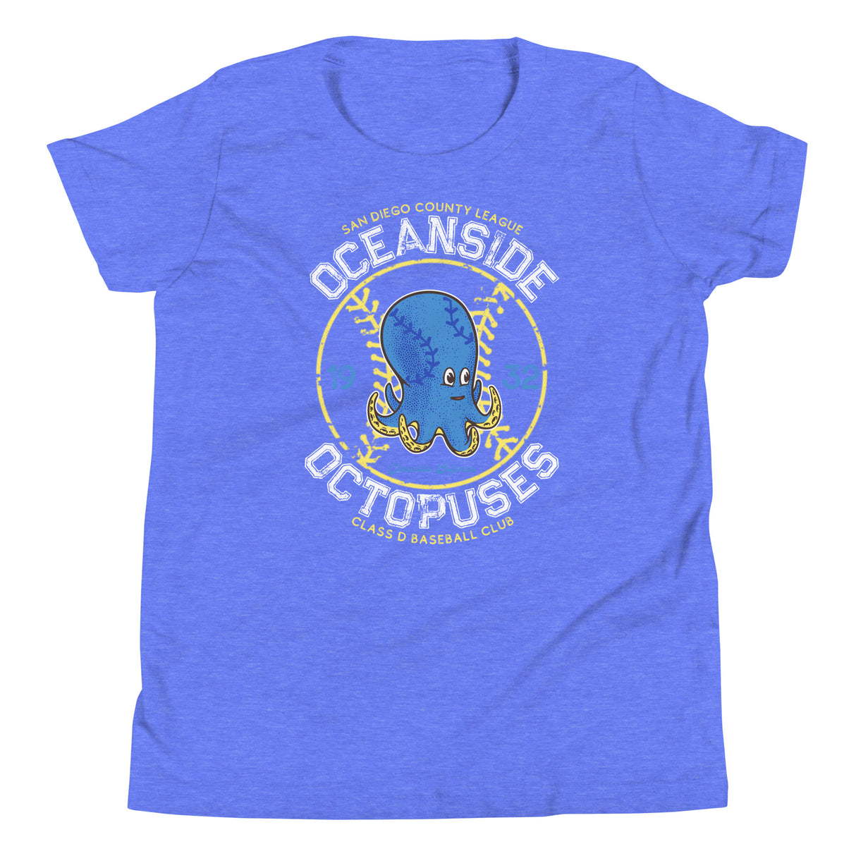 Oceanside Octopuses Retro Minor League Baseball Team-Youth T-Shirt - outfieldoutlaws