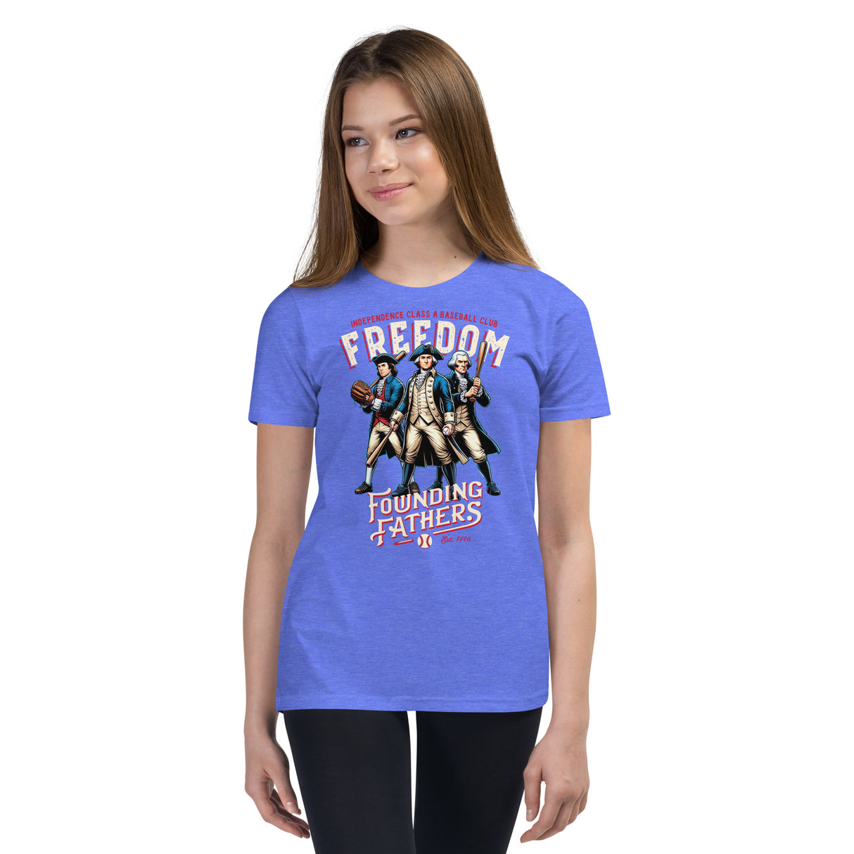 Freedom Founding Fathers Retro Minor League Baseball Team-Youth T-Shirt