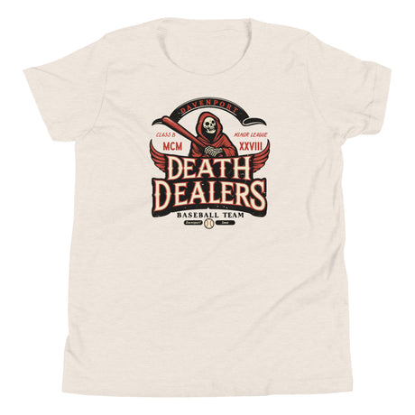 Davenport Death Dealers Retro Minor League Baseball Team-Youth T-Shirt - outfieldoutlaws