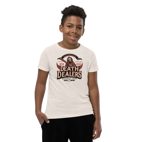 Davenport Death Dealers Retro Minor League Baseball Team-Youth T-Shirt - outfieldoutlaws