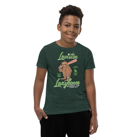 Lewiston Lazybones Retro Minor League Baseball Team-Youth T-Shirt - outfieldoutlaws