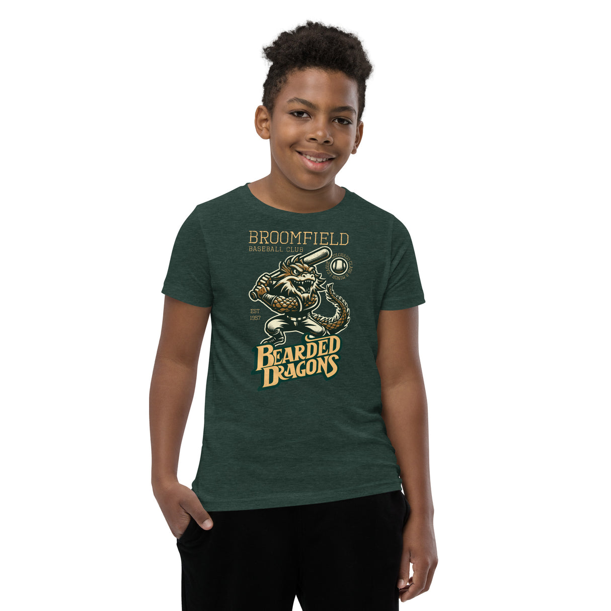 Broomfield Bearded Dragons Retro Minor League Baseball Team-Youth T-Shirt - outfieldoutlaws