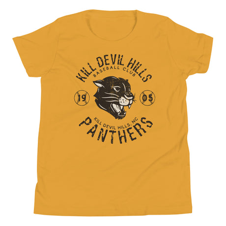 Kill Devil Hills Panthers Retro Minor League Baseball Team-Youth T-Shirt - outfieldoutlaws