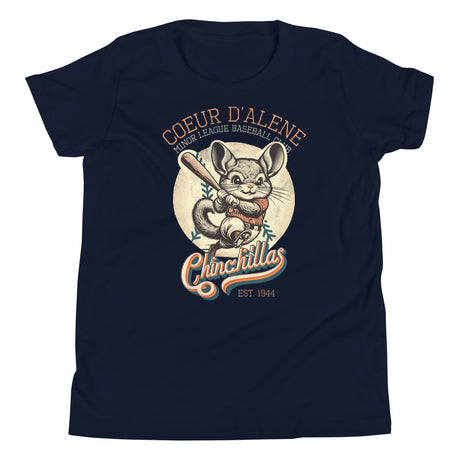 Coeur D'Alene Chinchillas Retro Minor League Baseball Team-Youth T-Shirt - outfieldoutlaws