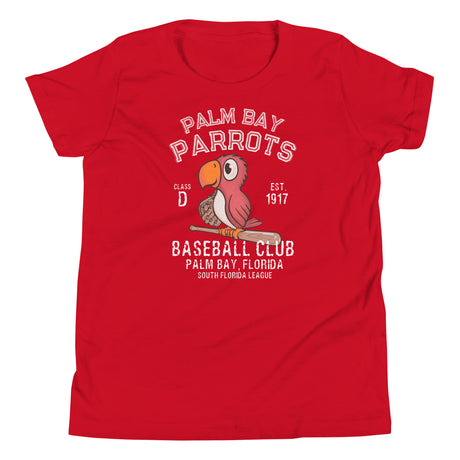 Palm Bay Parrots Retro Minor League Baseball Team-Youth T-Shirt - outfieldoutlaws