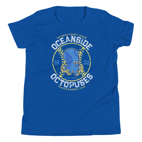 Oceanside Octopuses Retro Minor League Baseball Team-Youth T-Shirt - outfieldoutlaws