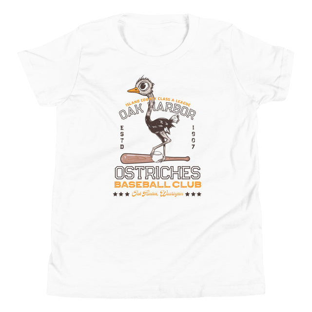 Oak Harbor Ostriches Retro Minor League Baseball Team-Youth T-Shirt - outfieldoutlaws